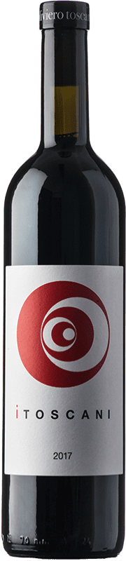 12,95 € Spedizione Gratuita | Vino rosso Oliviero Toscani iToscani I.G.T. Toscana Toscana Italia Syrah, Teroldego Bottiglia 75 cl