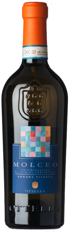 33,95 € Kostenloser Versand | Weißwein Ottella Molceo Reserve — Gereift D.O.C. Lugana Venetien Italien Trebbiano Flasche 75 cl