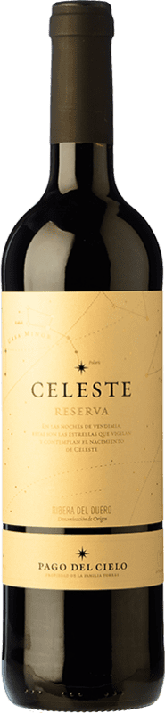 44,95 € 免费送货 | 红酒 Pago del Cielo Celeste 预订 D.O. Ribera del Duero 卡斯蒂利亚莱昂 西班牙 Tempranillo 瓶子 75 cl