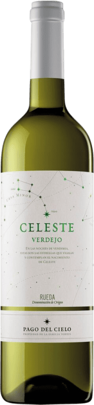 8,95 € Spedizione Gratuita | Vino bianco Pago del Cielo Celeste D.O. Rueda Castilla y León Spagna Verdejo Bottiglia 75 cl