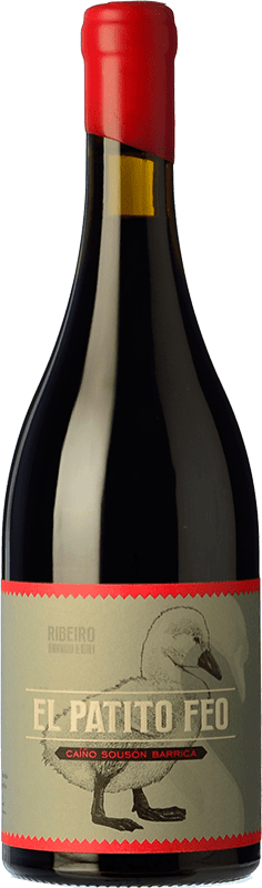 18,95 € Бесплатная доставка | Красное вино Pateiro El Patito Feo Caíño-Sousón Дуб D.O. Ribeiro Галисия Испания Sousón, Caíño Black бутылка 75 cl