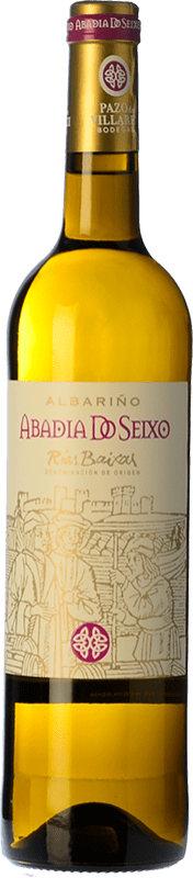 7,95 € Envio grátis | Vinho branco Pazo de Villarei Abadia do Seixo D.O. Rías Baixas Galiza Espanha Albariño Garrafa 75 cl