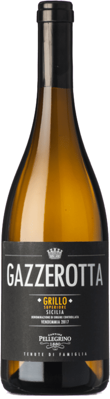 15,95 € Free Shipping | White wine Cantine Pellegrino Gazzerotta Superiore D.O.C. Sicilia Sicily Italy Grillo Bottle 75 cl