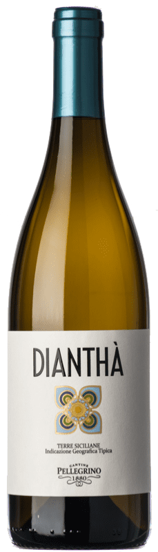 9,95 € Free Shipping | White wine Cantine Pellegrino Dianthà I.G.T. Terre Siciliane Sicily Italy Bacca White Bottle 75 cl