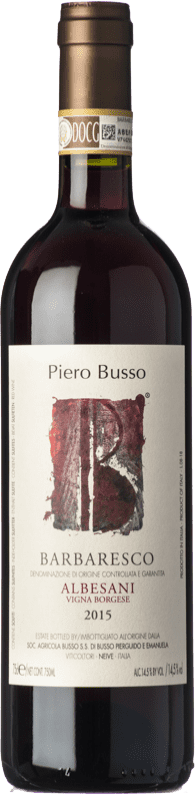 69,95 € Spedizione Gratuita | Vino rosso Piero Busso Albesani Vigna Borgese D.O.C.G. Barbaresco Piemonte Italia Nebbiolo Bottiglia 75 cl
