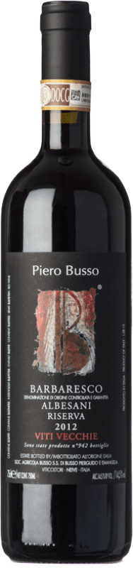 149,95 € Бесплатная доставка | Красное вино Piero Busso Albesani Viti Vecchie D.O.C.G. Barbaresco Пьемонте Италия Nebbiolo бутылка 75 cl