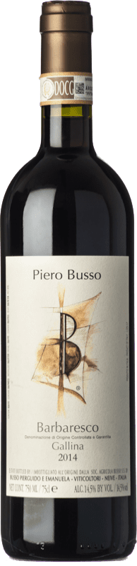 89,95 € 免费送货 | 红酒 Piero Busso Gallina D.O.C.G. Barbaresco 皮埃蒙特 意大利 Nebbiolo 瓶子 75 cl