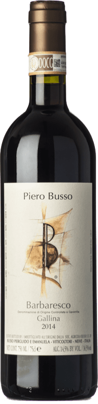 94,95 € Envio grátis | Vinho Tinto Piero Busso Gallina D.O.C.G. Barbaresco Piemonte Itália Nebbiolo 75 cl