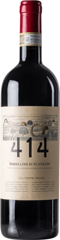 24,95 € Spedizione Gratuita | Vino rosso 414 D.O.C.G. Morellino di Scansano Toscana Italia Syrah, Grenache Tintorera, Sangiovese, Colorino, Ciliegiolo Bottiglia 75 cl