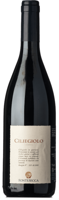 16,95 € Spedizione Gratuita | Vino rosso Fontesecca I.G.T. Umbria Umbria Italia Ciliegiolo Bottiglia 75 cl