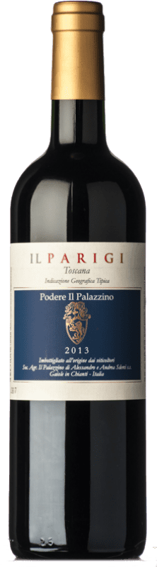 38,95 € 免费送货 | 红酒 Il Palazzino Parigi I.G.T. Toscana 托斯卡纳 意大利 Merlot 瓶子 75 cl