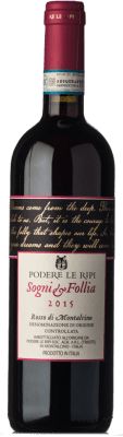 43,95 € Spedizione Gratuita | Vino rosso Le Ripi Sogni e Follia D.O.C. Rosso di Montalcino Toscana Italia Sangiovese Bottiglia 75 cl