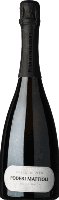 27,95 € Free Shipping | White Sparkling Wine Mattioli Metodo Classico Dosaggio Zero Brut Nature I.G.T. Marche Marche Italy Chardonnay, Verdicchio Bottle 75 cl
