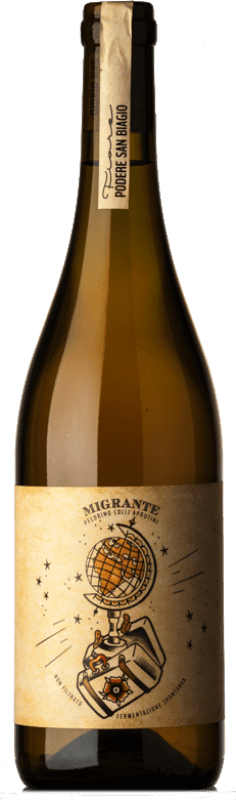 16,95 € Бесплатная доставка | Белое вино San Biagio Migrante I.G.T. Colli Aprutini Абруцци Италия Pecorino бутылка 75 cl