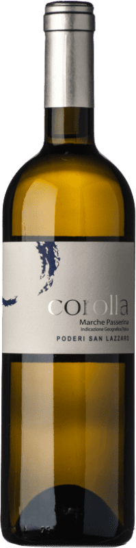 11,95 € Spedizione Gratuita | Vino bianco Poderi San Lazzaro Corolla I.G.T. Marche Marche Italia Passerina Bottiglia 75 cl