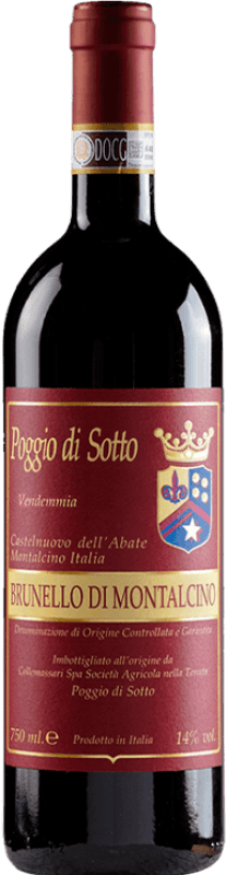 365,95 € Spedizione Gratuita | Vino rosso Poggio di Sotto Riserva D.O.C.G. Brunello di Montalcino Toscana Italia Sangiovese Bottiglia 75 cl