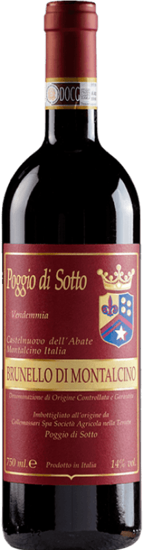 363,95 € Spedizione Gratuita | Vino rosso Poggio di Sotto Riserva D.O.C.G. Brunello di Montalcino Toscana Italia Sangiovese Bottiglia 75 cl