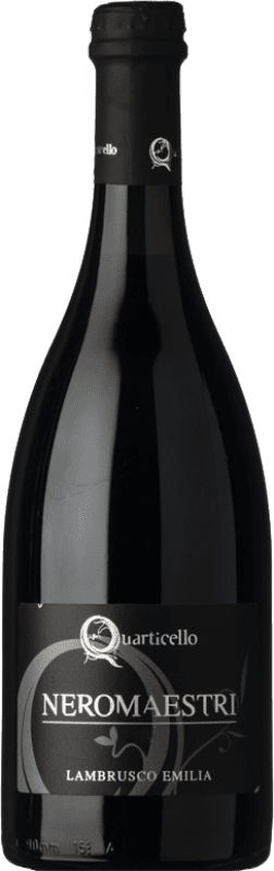 15,95 € 免费送货 | 红汽酒 Quarticello Lambrusco Frizzante Neromaestri I.G.T. Emilia Romagna 艾米利亚 - 罗马涅 意大利 Lambrusco Maestri, Lambrusco Grasparossa 瓶子 75 cl