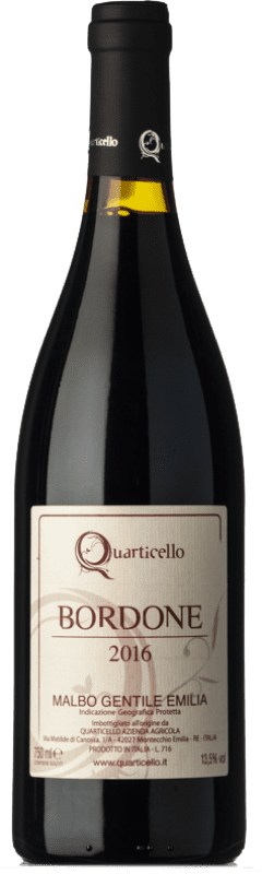 18,95 € 免费送货 | 红酒 Quarticello Malbo Bordone I.G.T. Emilia Romagna 艾米利亚 - 罗马涅 意大利 瓶子 75 cl