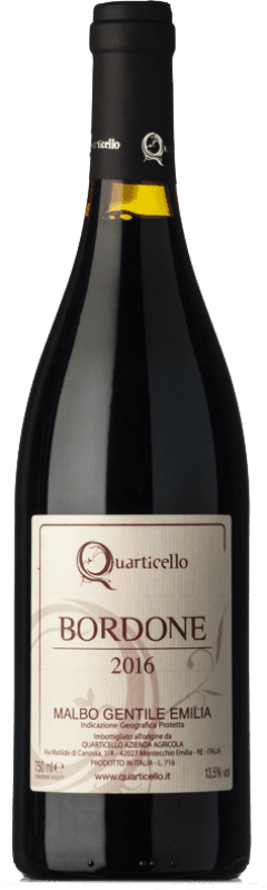 18,95 € Free Shipping | Red wine Quarticello Malbo Bordone I.G.T. Emilia Romagna Emilia-Romagna Italy Bottle 75 cl
