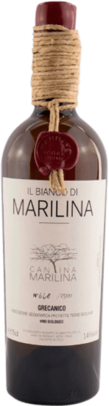 39,95 € Envío gratis | Vino blanco Cantina Marilina Il Bianco di Marilina Reserva I.G.T. Terre Siciliane Sicilia Italia Grecanico Dorato Botella 75 cl