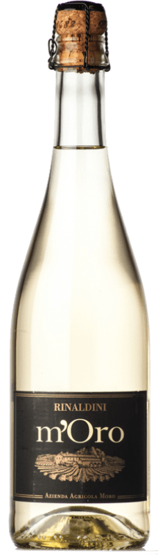 9,95 € Envio grátis | Espumante branco Rinaldini M'Oro Frizzante I.G.T. Emilia Romagna Emília-Romanha Itália Pignolo, Chardonnay Garrafa 75 cl