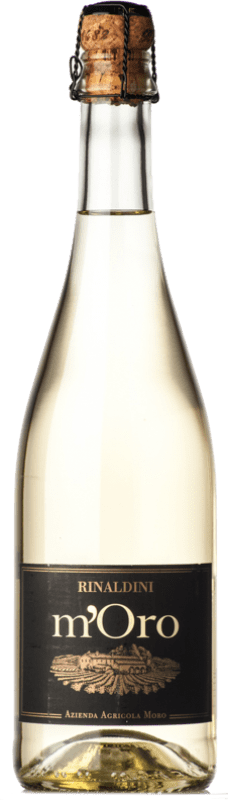 9,95 € Kostenloser Versand | Weißer Sekt Rinaldini M'Oro Frizzante I.G.T. Emilia Romagna Emilia-Romagna Italien Pignolo, Chardonnay Flasche 75 cl