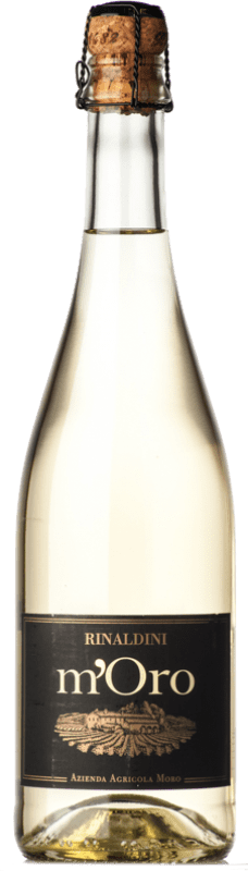 10,95 € Free Shipping | White Sparkling Wine Rinaldini M'Oro Frizzante — Semi-Sparkling I.G.T. Emilia Romagna Emilia-Romagna Italy Pignolo, Chardonnay 75 cl