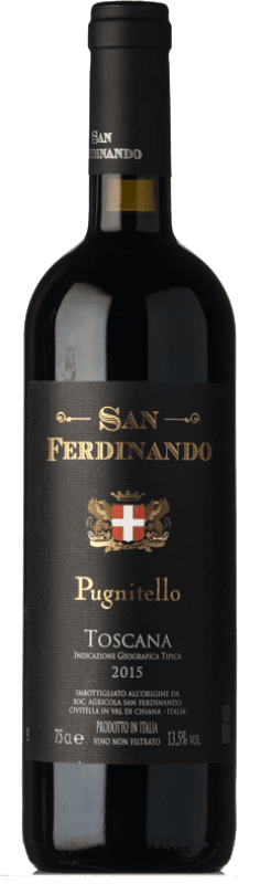18,95 € Spedizione Gratuita | Vino rosso San Ferdinando I.G.T. Toscana Toscana Italia Pugnitello Bottiglia 75 cl