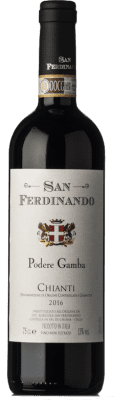14,95 € Envío gratis | Vino tinto San Ferdinando Podere Gamba D.O.C.G. Chianti Toscana Italia Sangiovese, Pugnitello Botella 75 cl