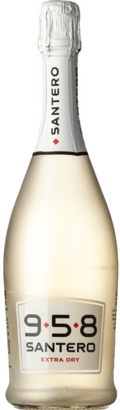7,95 € Free Shipping | White sparkling Santero 958 Cuvée Extradry Extra Dry D.O.C. Piedmont Piemonte Italy Bacca White Bottle 75 cl