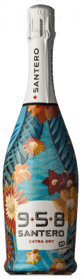 8,95 € Free Shipping | White sparkling Santero 958 Extradry Calavera Bormida Flowers Nº 2 Extra Dry D.O.C. Piedmont Piemonte Italy Bacca White Bottle 75 cl