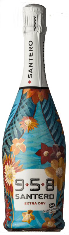 8,95 € Envoi gratuit | Vin Mousseux Blanc Santero 958 Calavera Bormida Flowers Nº 2 Extra Dry — Extra-Sec D.O.C. Piedmont Piémont Italie Bacca Bouteille 75 cl