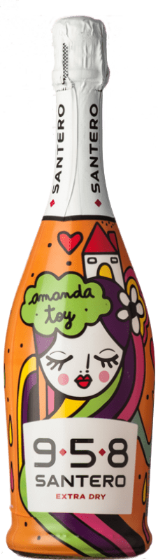 9,95 € Envoi gratuit | Vin Mousseux Blanc Santero 958 Amanda Toy Rainbow Extra Dry — Extra-Sec D.O.C. Piedmont Piémont Italie Bacca Bouteille 75 cl