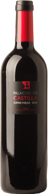 7,95 € 免费送货 | 红酒 Sitios de Bodega Palacios de Castilla Cepas Viejas 橡木 D.O. Toro 卡斯蒂利亚莱昂 西班牙 Tinta de Toro 瓶子 75 cl