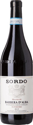 18,95 € Spedizione Gratuita | Vino rosso Sordo Massucchi Superiore D.O.C. Barbera d'Alba Piemonte Italia Barbera Bottiglia 75 cl