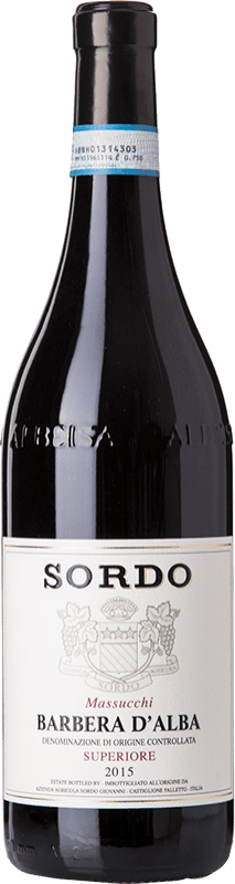 19,95 € 送料無料 | 赤ワイン Sordo Massucchi 上級 D.O.C. Barbera d'Alba ピエモンテ イタリア Barbera — バルベーラ 75 cl