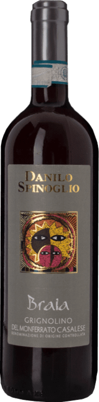 7,95 € Бесплатная доставка | Красное вино Spinoglio Braia D.O.C. Grignolino del Monferrato Casalese Пьемонте Италия Grignolino бутылка 75 cl