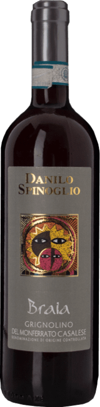 7,95 € Бесплатная доставка | Красное вино Spinoglio Braia D.O.C. Grignolino del Monferrato Casalese Пьемонте Италия Grignolino — Гриньолино Бутылка 75 cl