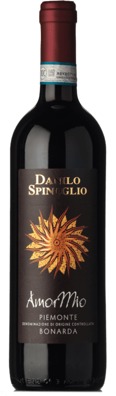 7,95 € Free Shipping | Red wine Spinoglio Vivace AmorMio D.O.C. Piedmont Piemonte Italy Bonarda Bottle 75 cl