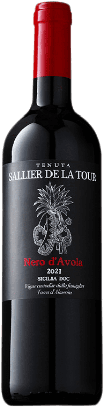 7,95 € Free Shipping | Red wine Tasca d'Almerita Sallier de la Tour D.O.C. Sicilia Sicily Italy Nero d'Avola Bottle 75 cl