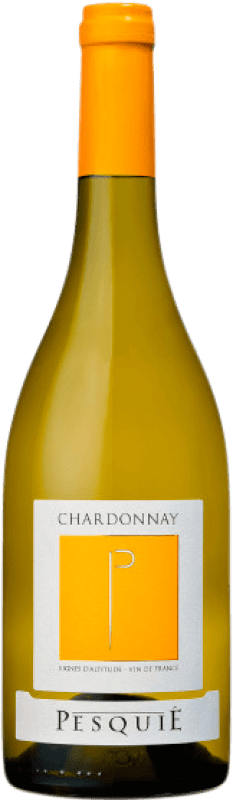 9,95 € Envío gratis | Vino blanco Château Pesquié Blanc Rhône Francia Chardonnay Botella 75 cl