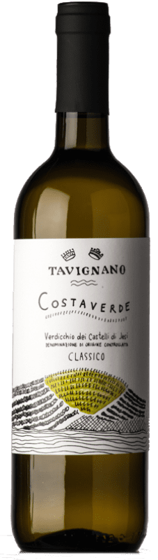 8,95 € 免费送货 | 白酒 Tavignano Costa Verde D.O.C. Verdicchio dei Castelli di Jesi 马尔凯 意大利 Verdicchio 瓶子 75 cl