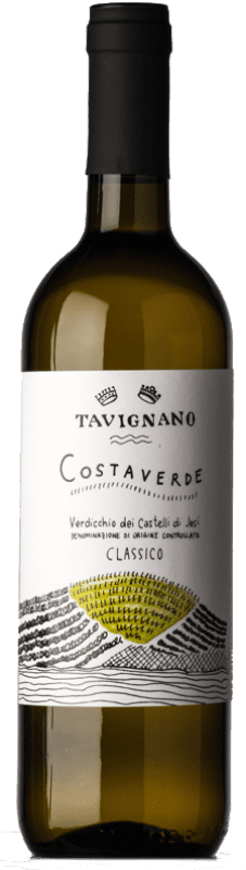 8,95 € Spedizione Gratuita | Vino bianco Tavignano Costa Verde D.O.C. Verdicchio dei Castelli di Jesi Marche Italia Verdicchio Bottiglia 75 cl