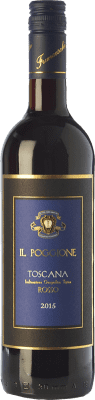 15,95 € 免费送货 | 红酒 Il Poggione Rosso I.G.T. Toscana 托斯卡纳 意大利 Merlot, Cabernet Sauvignon, Sangiovese 瓶子 75 cl