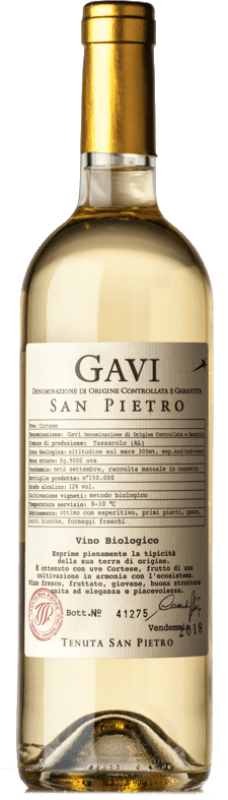 15,95 € Spedizione Gratuita | Vino bianco San Pietro D.O.C.G. Cortese di Gavi Piemonte Italia Cortese Bottiglia 75 cl