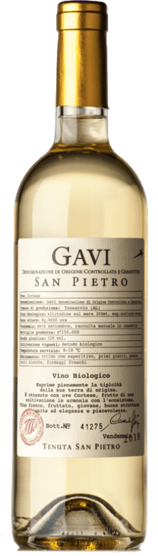 14,95 € Envío gratis | Vino blanco San Pietro D.O.C.G. Cortese di Gavi Piemonte Italia Cortese Botella 75 cl