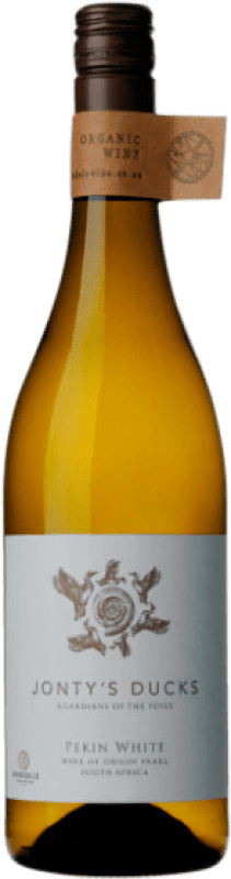 17,95 € 免费送货 | 白葡萄酒 Avondale Jonty's Ducks Pekin W.O. Paarl Coastal Region 南非 Roussanne — 鲁萨娜, Viognier — 维欧涅, Sémillon — 赛美蓉, Chenin — 白诗南 Eco — 生态 有机 天然 瓶装 75 cl