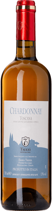 12,95 € Envio grátis | Vinho branco Tiezzi I.G.T. Toscana Tuscany Itália Chardonnay Garrafa 75 cl