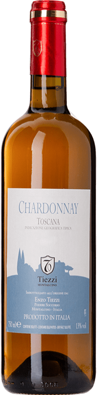 12,95 € Envío gratis | Vino blanco Tiezzi I.G.T. Toscana Toscana Italia Chardonnay Botella 75 cl